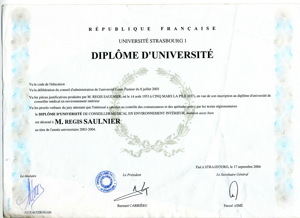 diplome universitaire environnement