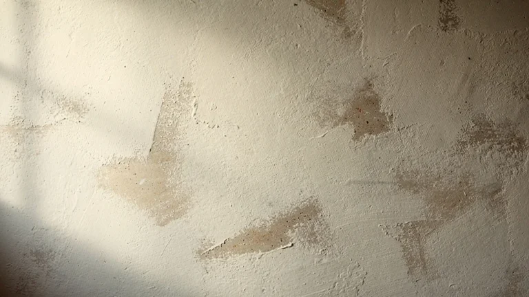 Mur en placo recouvert de peinture à la caséine sans sous-couche, texture matte et détails ultra-réalistes