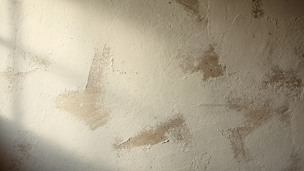 Mur en placo recouvert de peinture à la caséine sans sous-couche, texture matte et détails ultra-réalistes